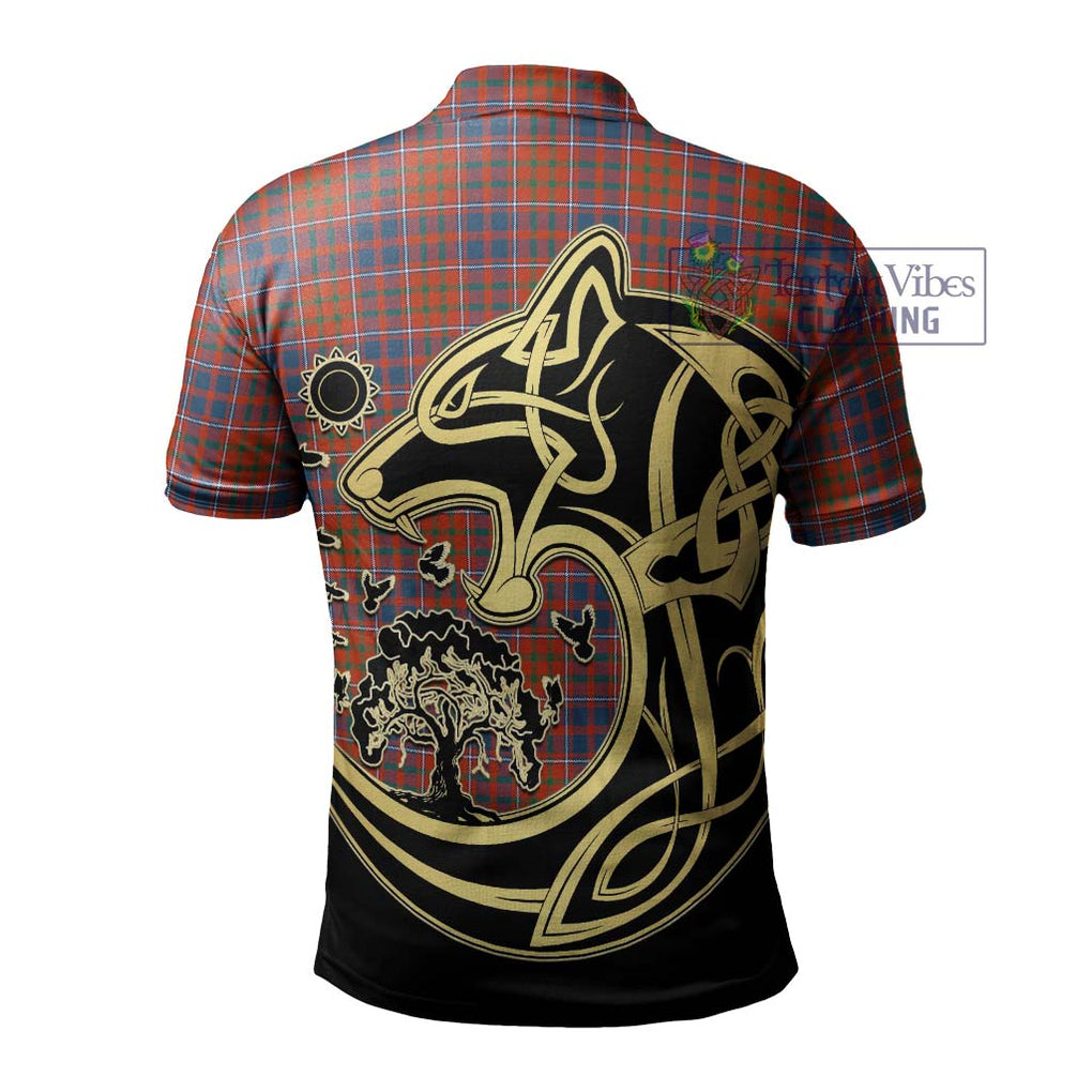 Cameron of Lochiel Ancient Tartan Polo Shirt with Family Crest Celtic Wolf Style - Tartanvibesclothing Shop