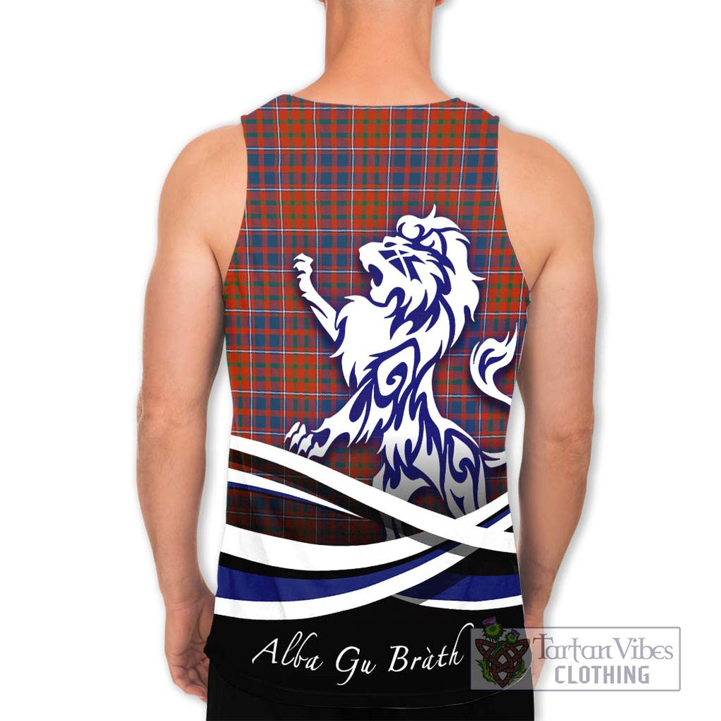 Cameron of Lochiel Ancient Tartan Men's Tank Top with Alba Gu Brath Regal Lion Emblem - Tartanvibesclothing Shop