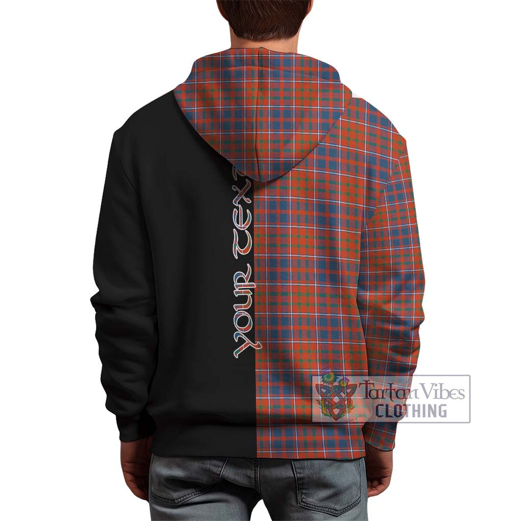 Cameron of Lochiel Ancient Tartan Hoodie with Family Crest and Half Of Me Style - Tartanvibesclothing Shop