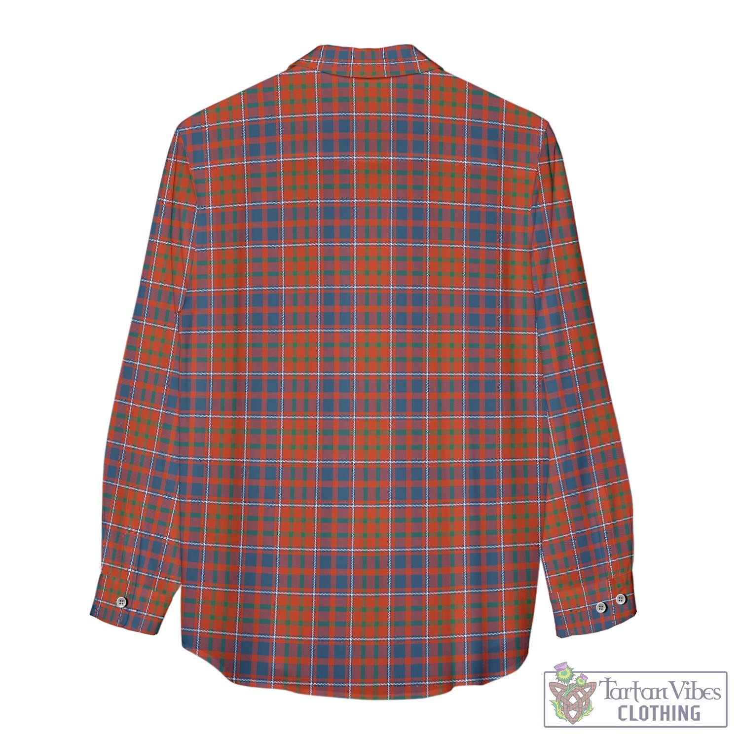 Tartan Vibes Clothing Cameron of Lochiel Ancient Tartan Womens Casual Shirt with Family Crest