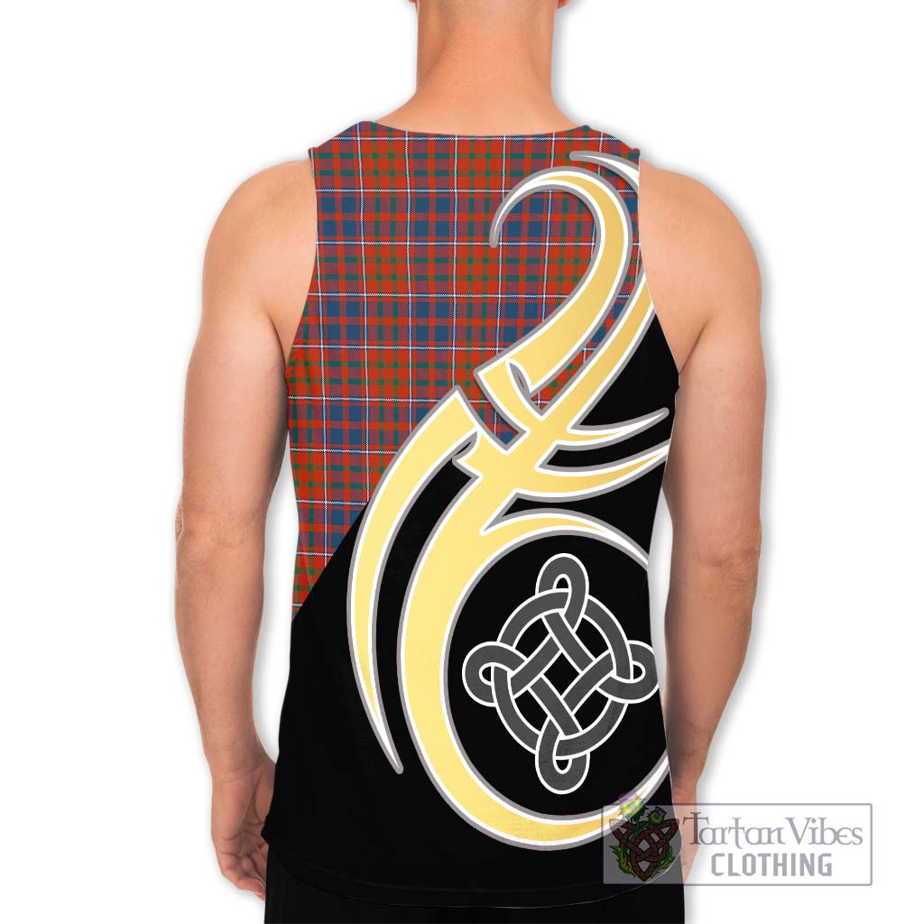 Cameron of Lochiel Ancient Tartan Men's Tank Top with Family Crest and Celtic Symbol Style - Tartan Vibes Clothing