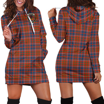 Cameron of Lochiel Ancient Tartan Hoodie Dress with Family Crest