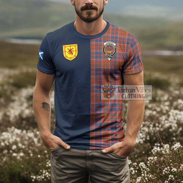 Cameron of Lochiel Ancient Tartan T-Shirt Alba with Scottish Lion Royal Arm Half Style