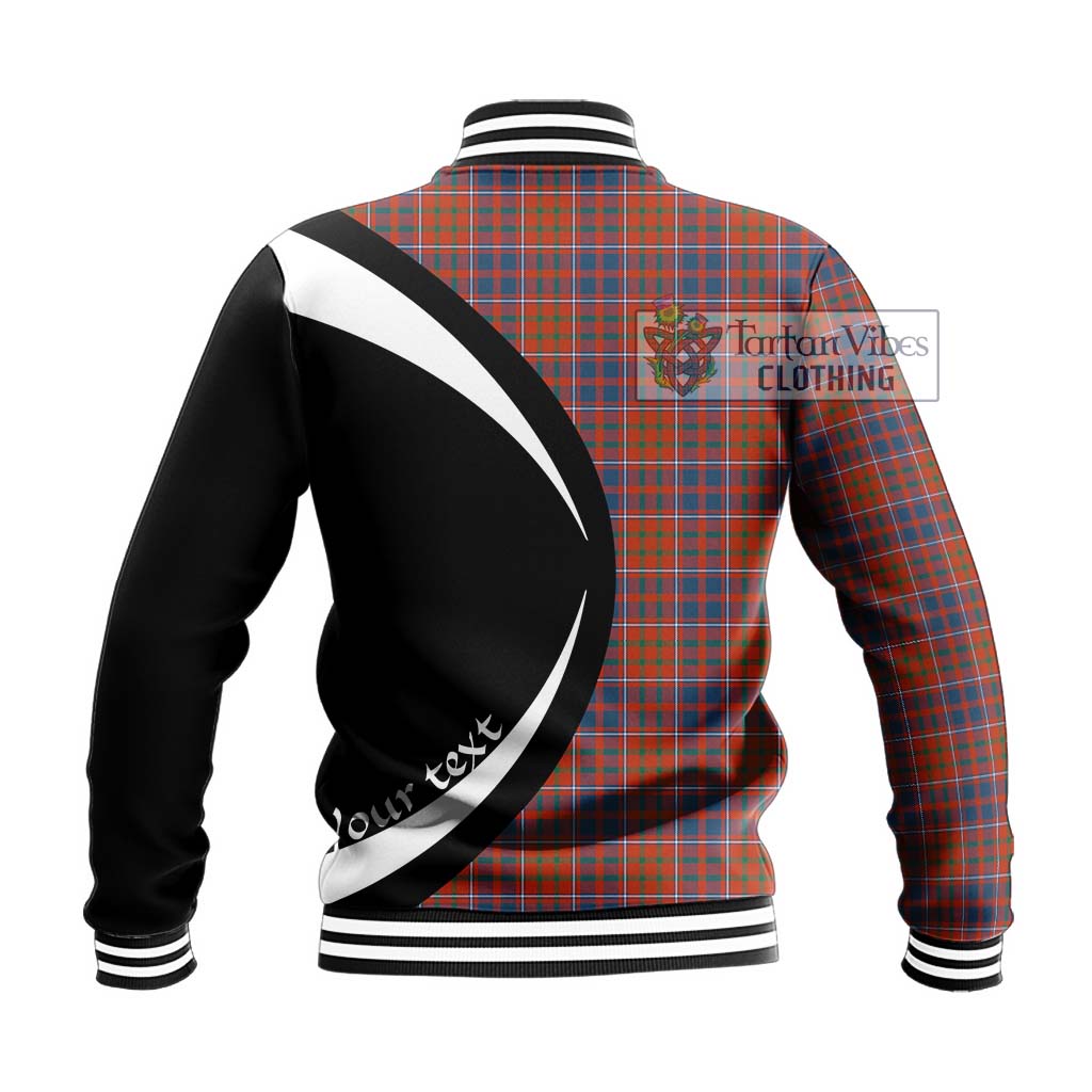 Cameron of Lochiel Ancient Tartan Baseball Jacket with Family Crest Circle Style - Tartan Vibes Clothing