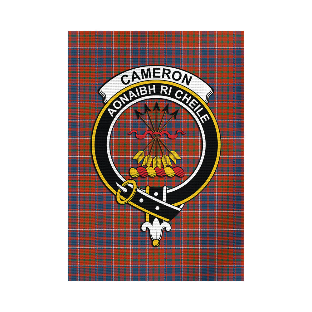 Cameron of Lochiel Ancient Tartan Flag with Family Crest - Tartan Vibes Clothing