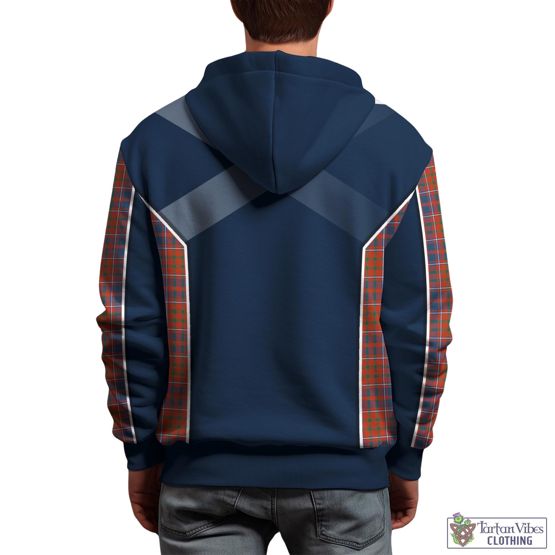 Tartan Vibes Clothing Cameron of Lochiel Ancient Tartan Hoodie with Family Crest and Lion Rampant Vibes Sport Style