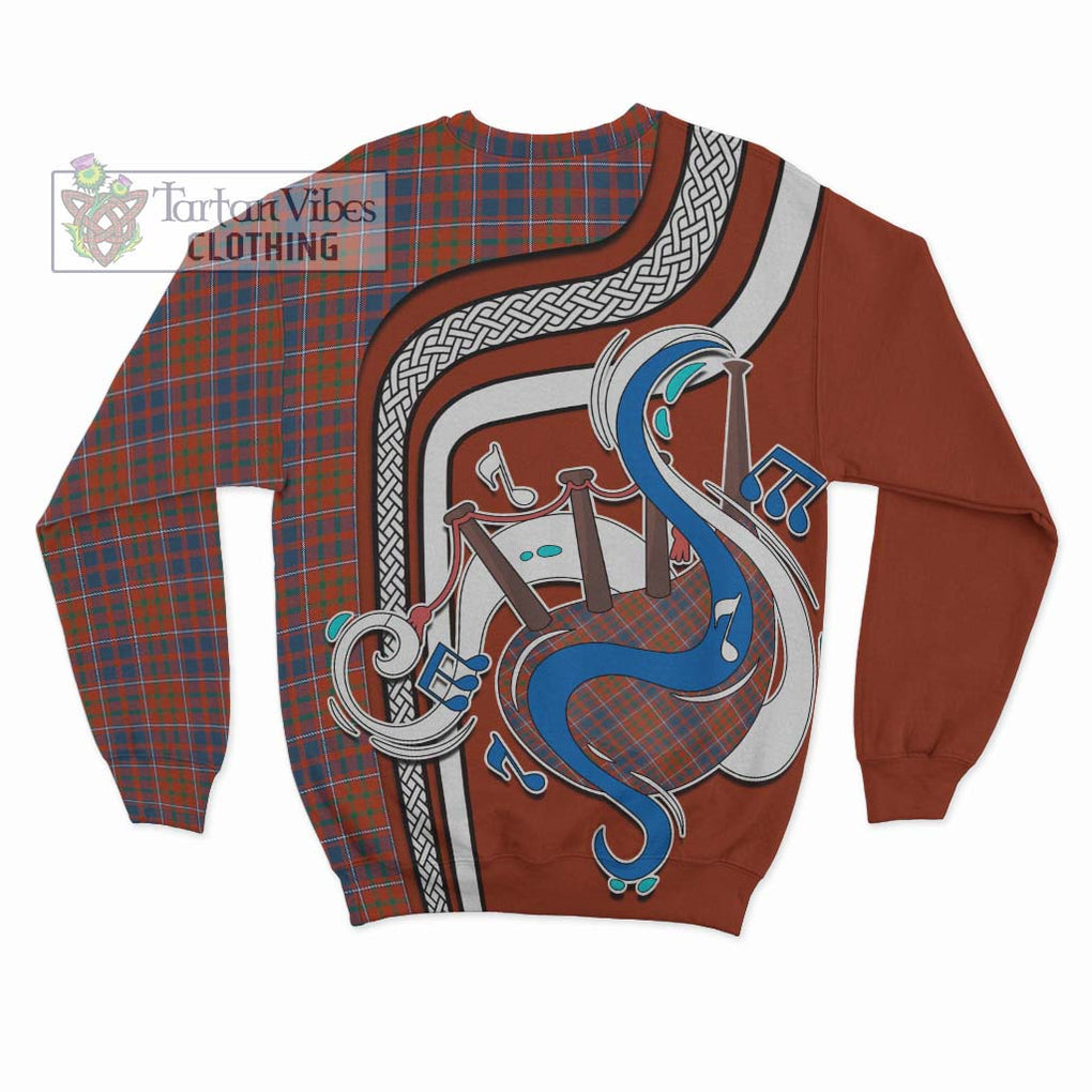 Cameron of Lochiel Ancient Tartan Sweatshirt with Epic Bagpipe Style - Tartanvibesclothing Shop