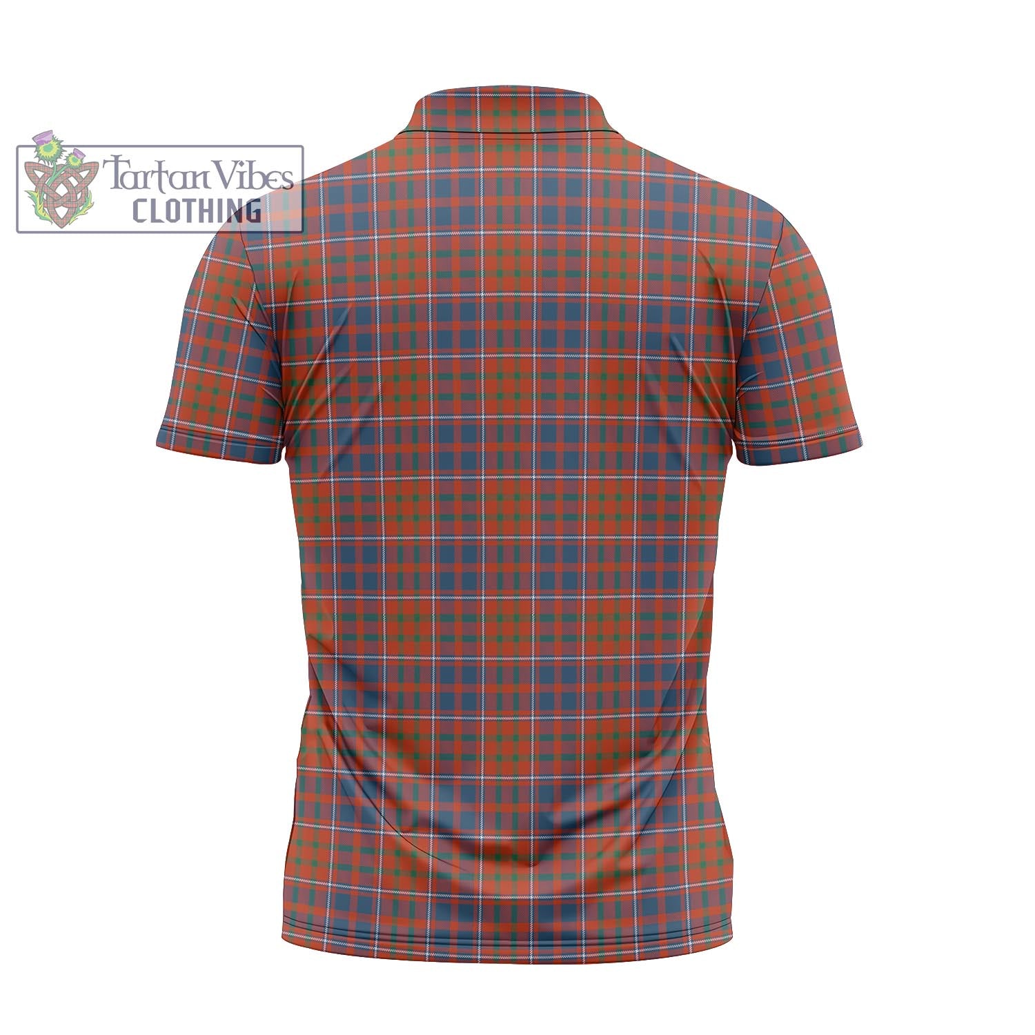 Tartan Vibes Clothing Cameron of Lochiel Ancient Tartan Zipper Polo Shirt with Family Crest