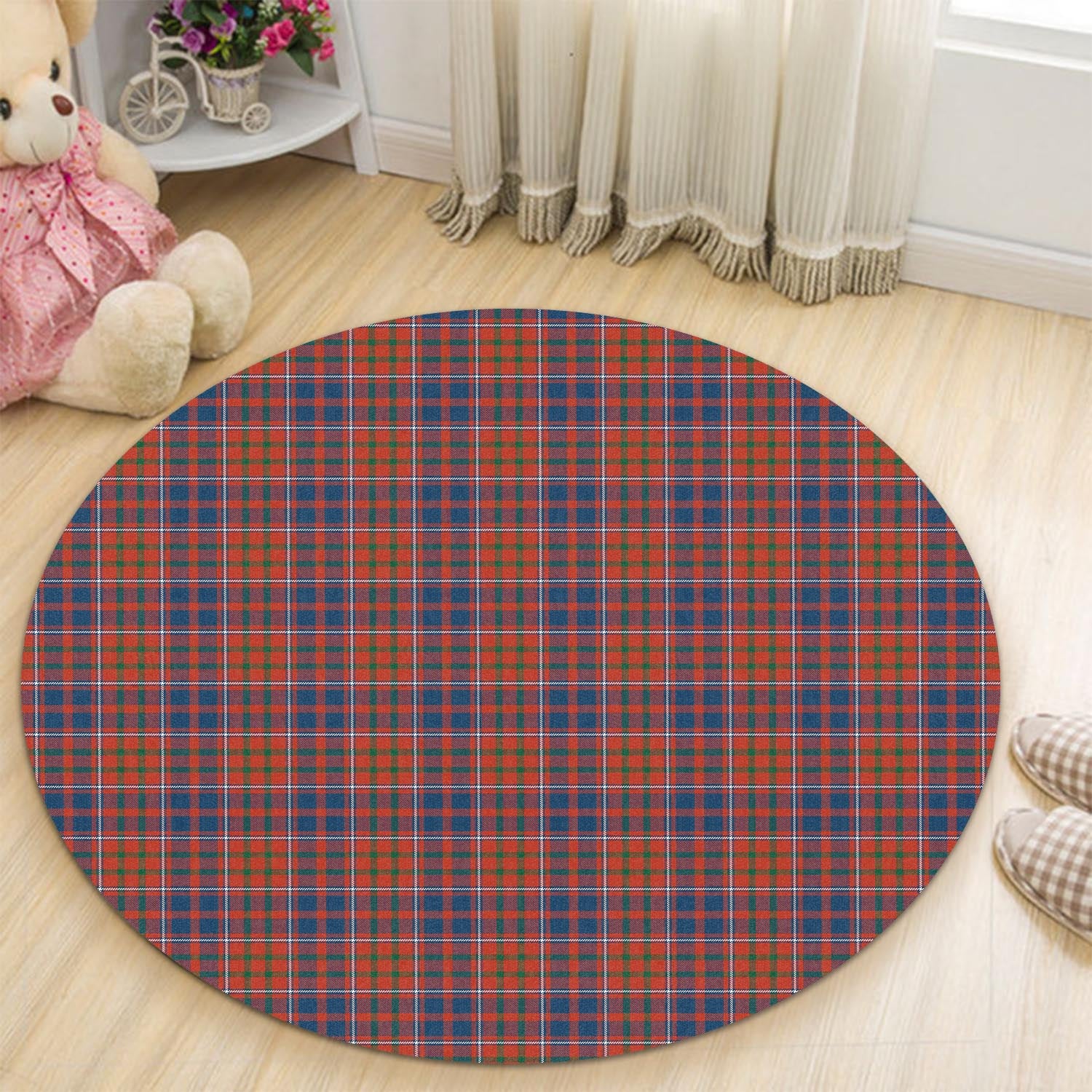 Cameron of Lochiel Ancient Tartan Round Rug - Tartanvibesclothing