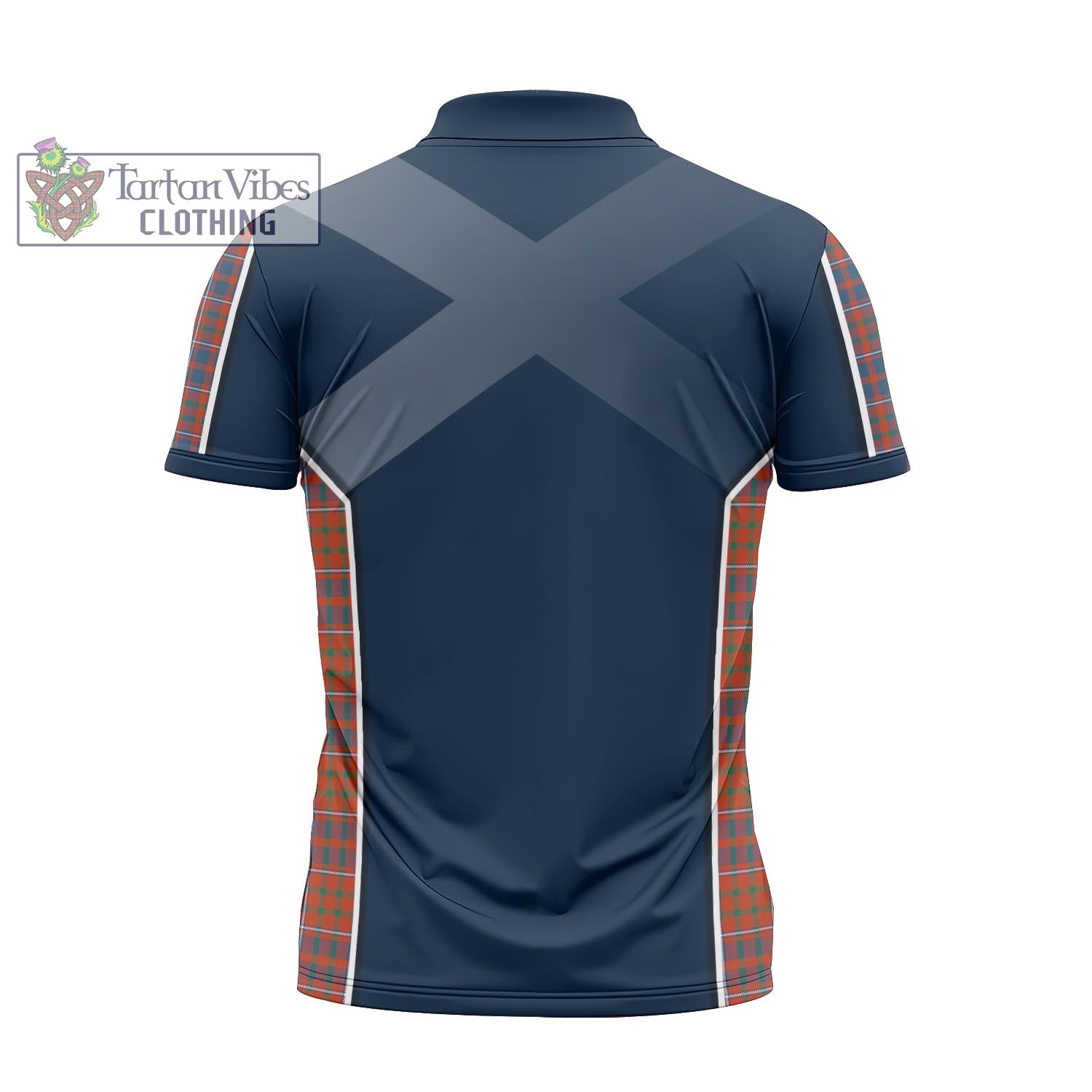 Tartan Vibes Clothing Cameron of Lochiel Ancient Tartan Zipper Polo Shirt with Family Crest and Scottish Thistle Vibes Sport Style