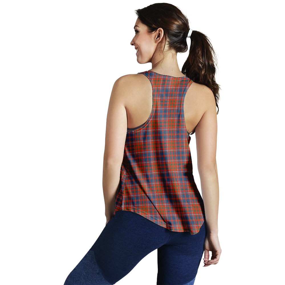 cameron-of-lochiel-ancient-tartan-women-racerback-tanks-with-family-crest