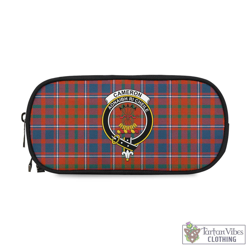 Tartan Vibes Clothing Cameron of Lochiel Ancient Tartan Pen and Pencil Case with Family Crest