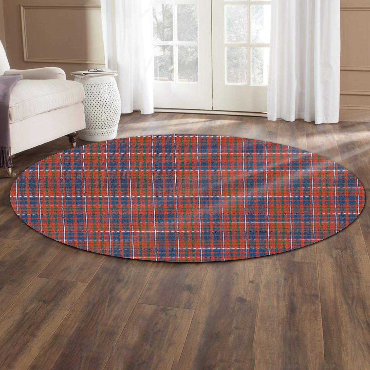 Cameron of Lochiel Ancient Tartan Round Rug - Tartanvibesclothing