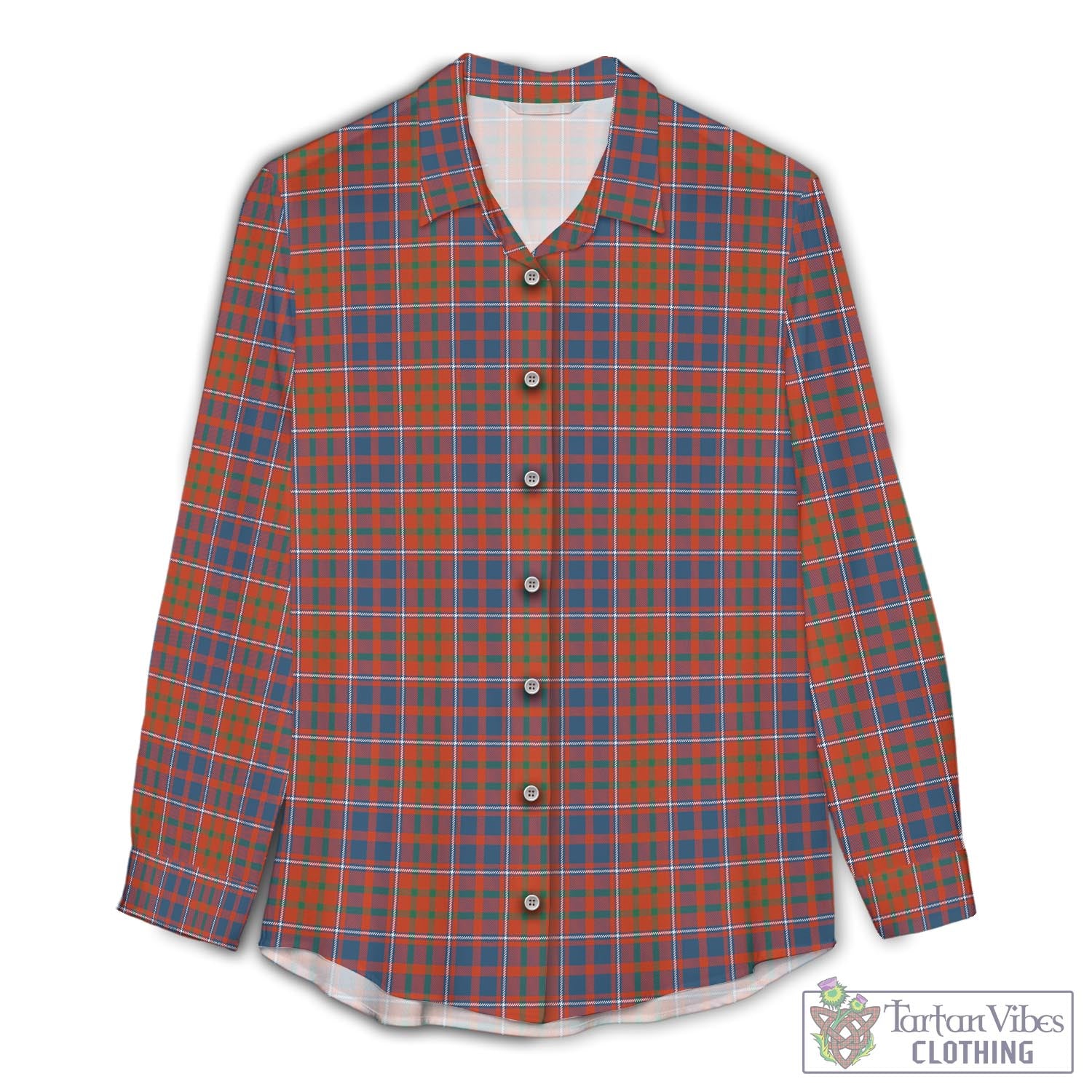 Cameron of Lochiel Ancient Tartan Womens Casual Shirt