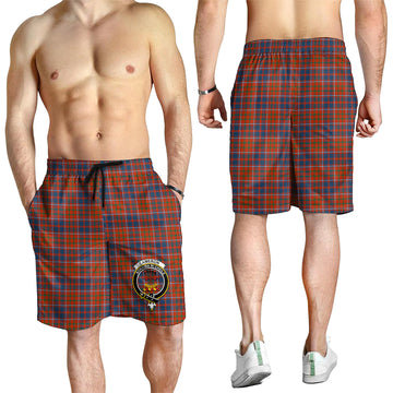 Cameron of Lochiel Ancient Tartan Mens Shorts with Family Crest