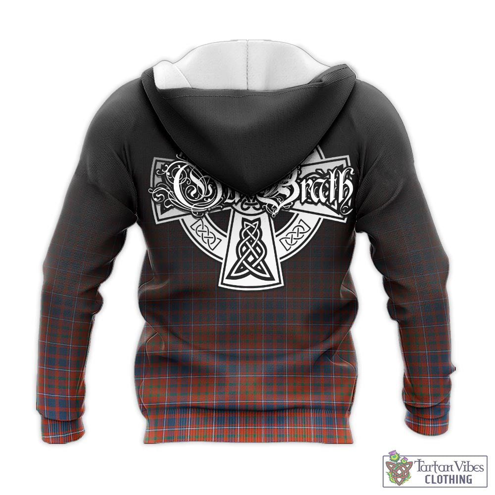 Tartan Vibes Clothing Cameron of Lochiel Ancient Tartan Knitted Hoodie Featuring Alba Gu Brath Family Crest Celtic Inspired