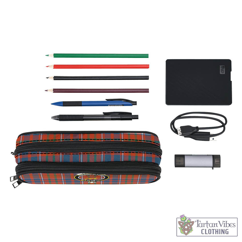 Tartan Vibes Clothing Cameron of Lochiel Ancient Tartan Pen and Pencil Case with Family Crest