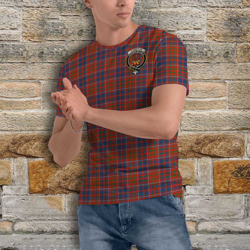 Cameron of Lochiel Ancient Tartan T-Shirt with Family Crest - Tartan Vibes Clothing