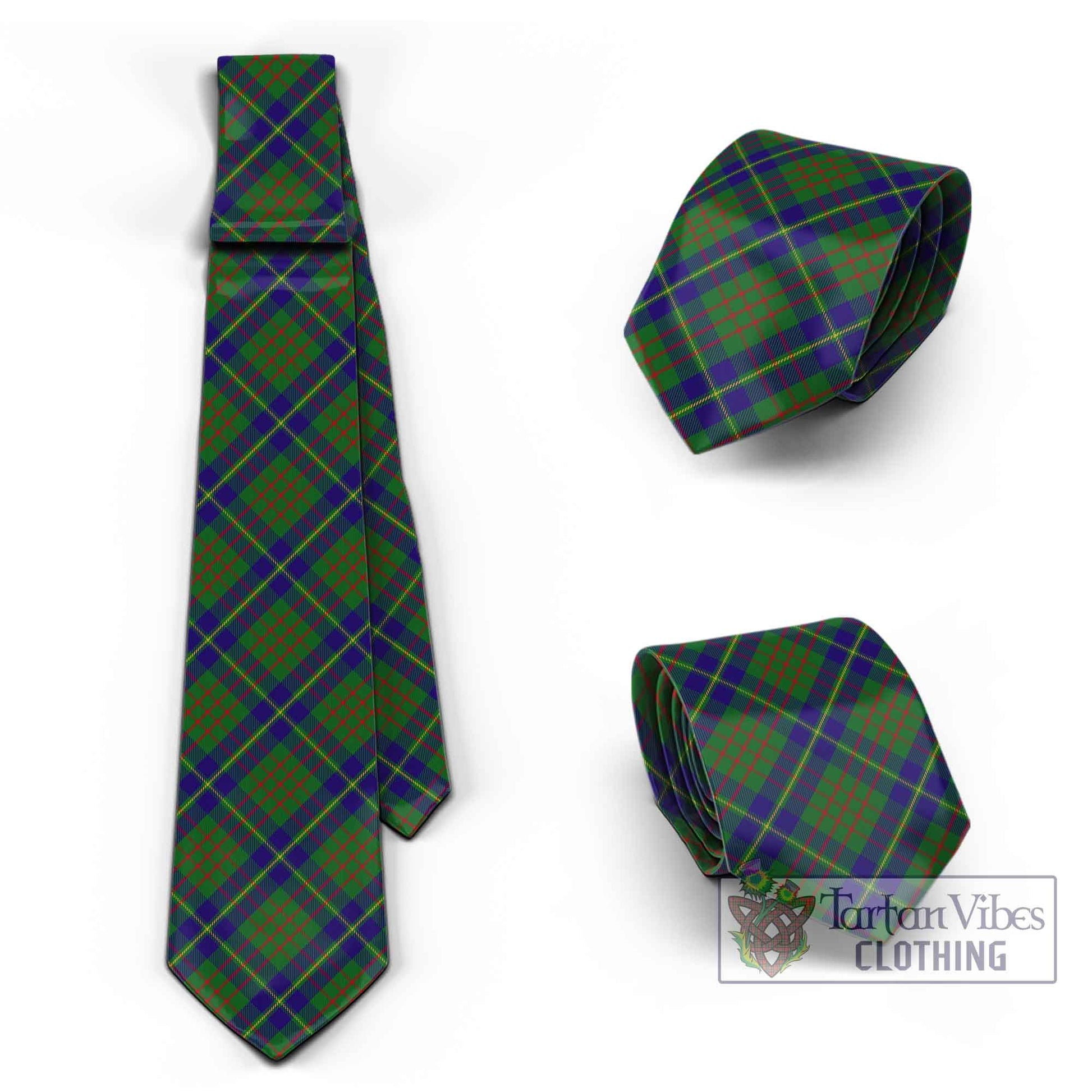 Tartan Vibes Clothing Cameron of Lochiel Hunting Tartan Classic Necktie Cross Style