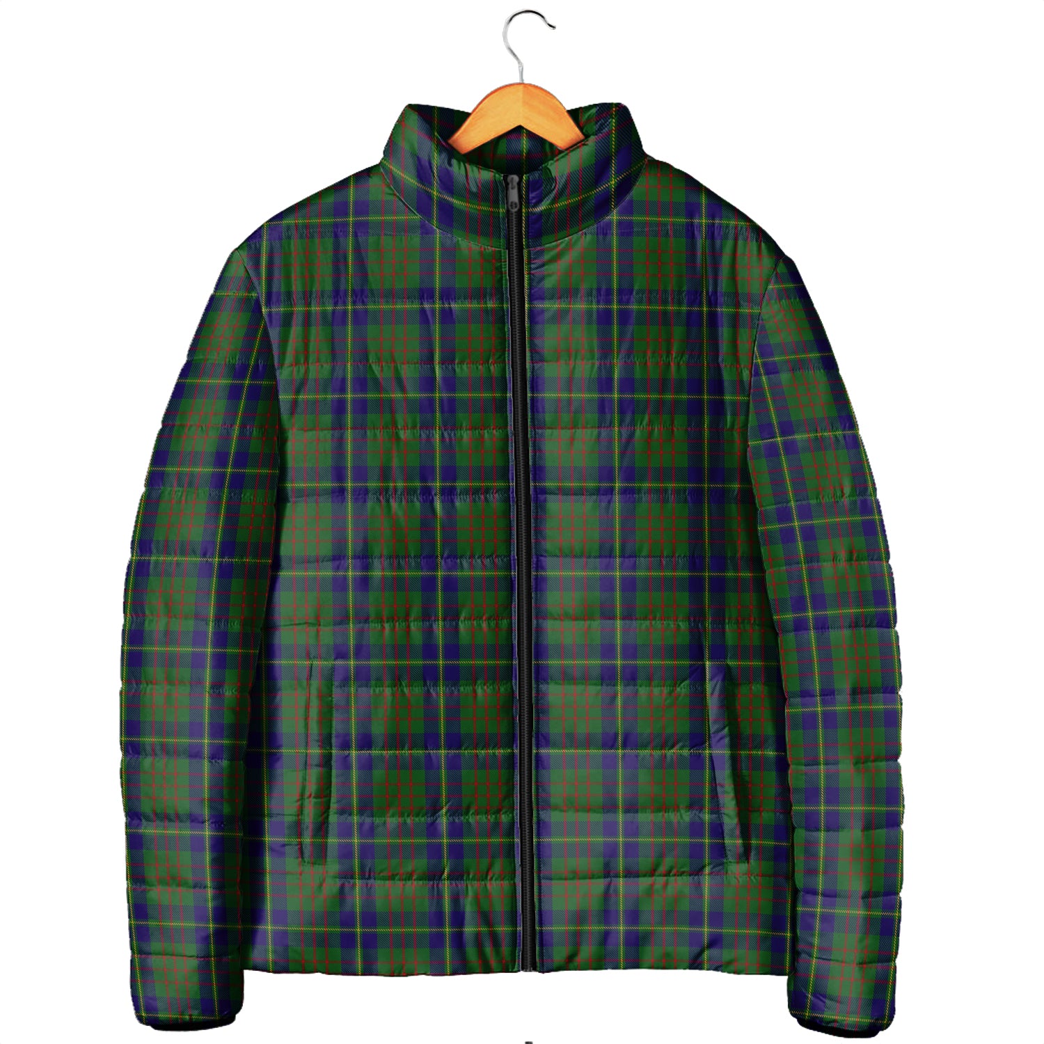 Cameron of Lochiel Hunting Tartan Padded Jacket Men's Padded Jacket - Tartan Vibes Clothing