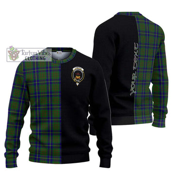 Cameron of Lochiel Hunting Tartan Ugly Sweater with Family Crest and Half Of Me Style