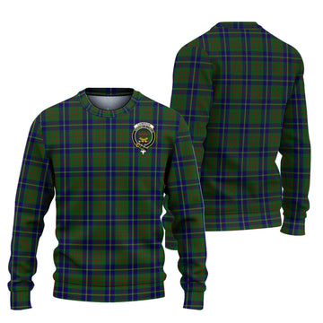 Cameron of Lochiel Hunting Tartan Ugly Sweater with Family Crest