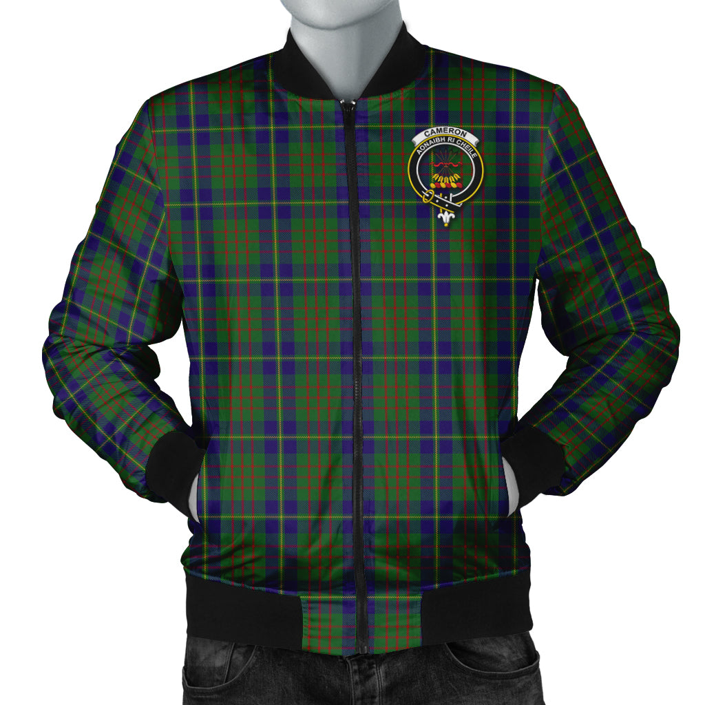 cameron-of-lochiel-hunting-tartan-bomber-jacket-with-family-crest