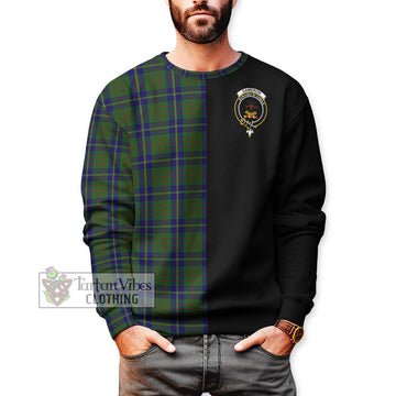 Cameron of Lochiel Hunting Tartan Sweatshirt with Family Crest and Half Of Me Style