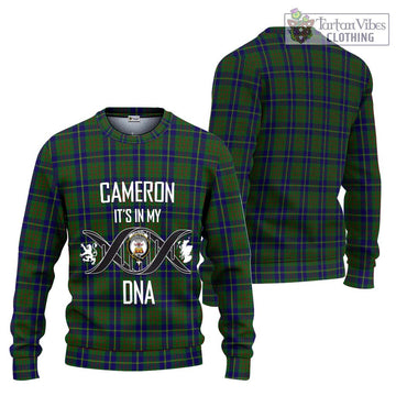 Cameron of Lochiel Hunting Tartan Ugly Sweater with Family Crest DNA In Me Style