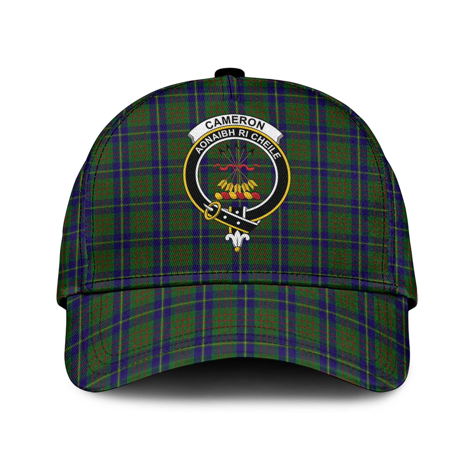 Cameron of Lochiel Hunting Tartan Classic Cap with Family Crest Classic Cap Universal Fit - Tartan Vibes Clothing