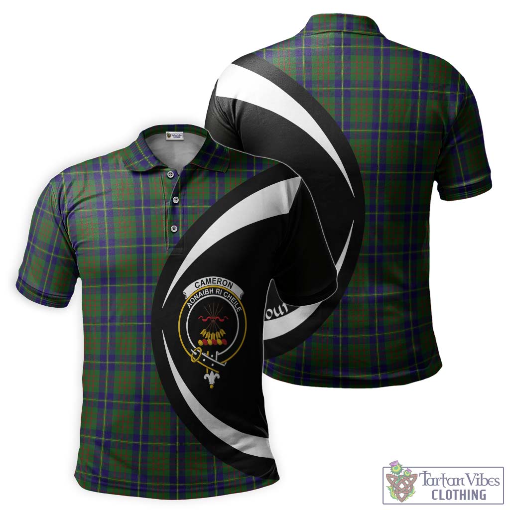 Cameron of Lochiel Hunting Tartan Men's Polo Shirt with Family Crest Circle Style Kid - Tartan Vibes Clothing