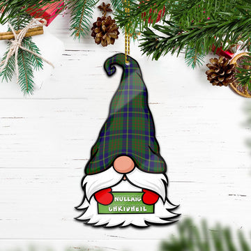 Cameron of Lochiel Hunting Gnome Christmas Ornament with His Tartan Christmas Hat