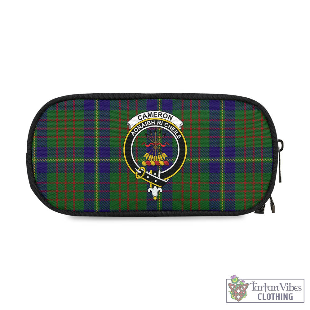 Tartan Vibes Clothing Cameron of Lochiel Hunting Tartan Pen and Pencil Case with Family Crest