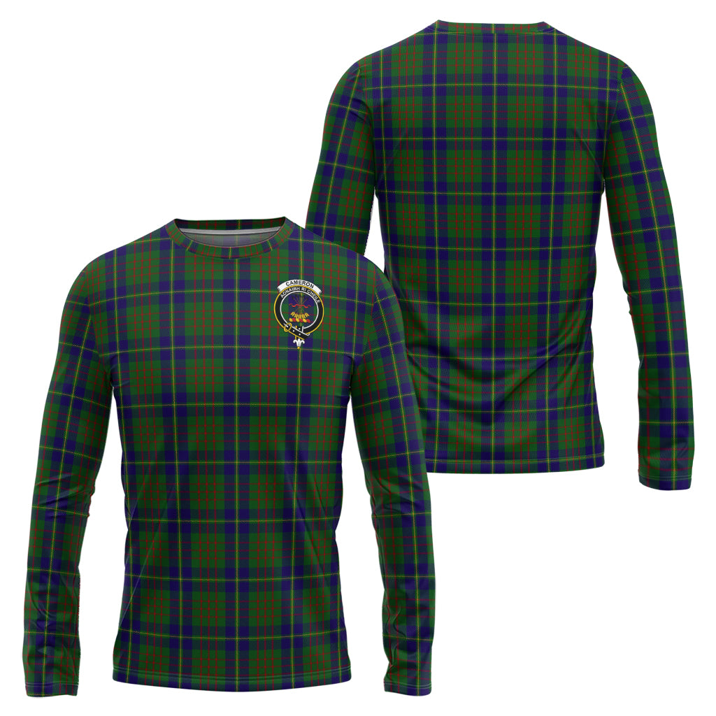 cameron-of-lochiel-hunting-tartan-long-sleeve-t-shirt-with-family-crest