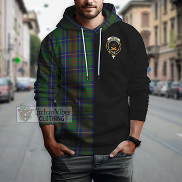 Cameron of Lochiel Hunting Tartan Hoodie with Family Crest and Half Of Me Style