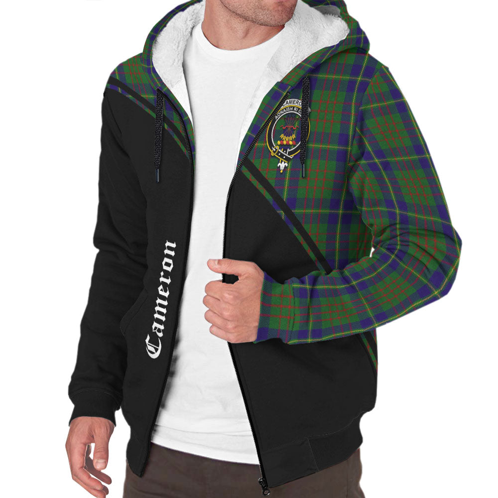 cameron-of-lochiel-hunting-tartan-sherpa-hoodie-with-family-crest-curve-style