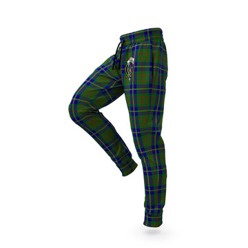 Cameron of Lochiel Hunting Tartan Joggers Pants with Family Crest