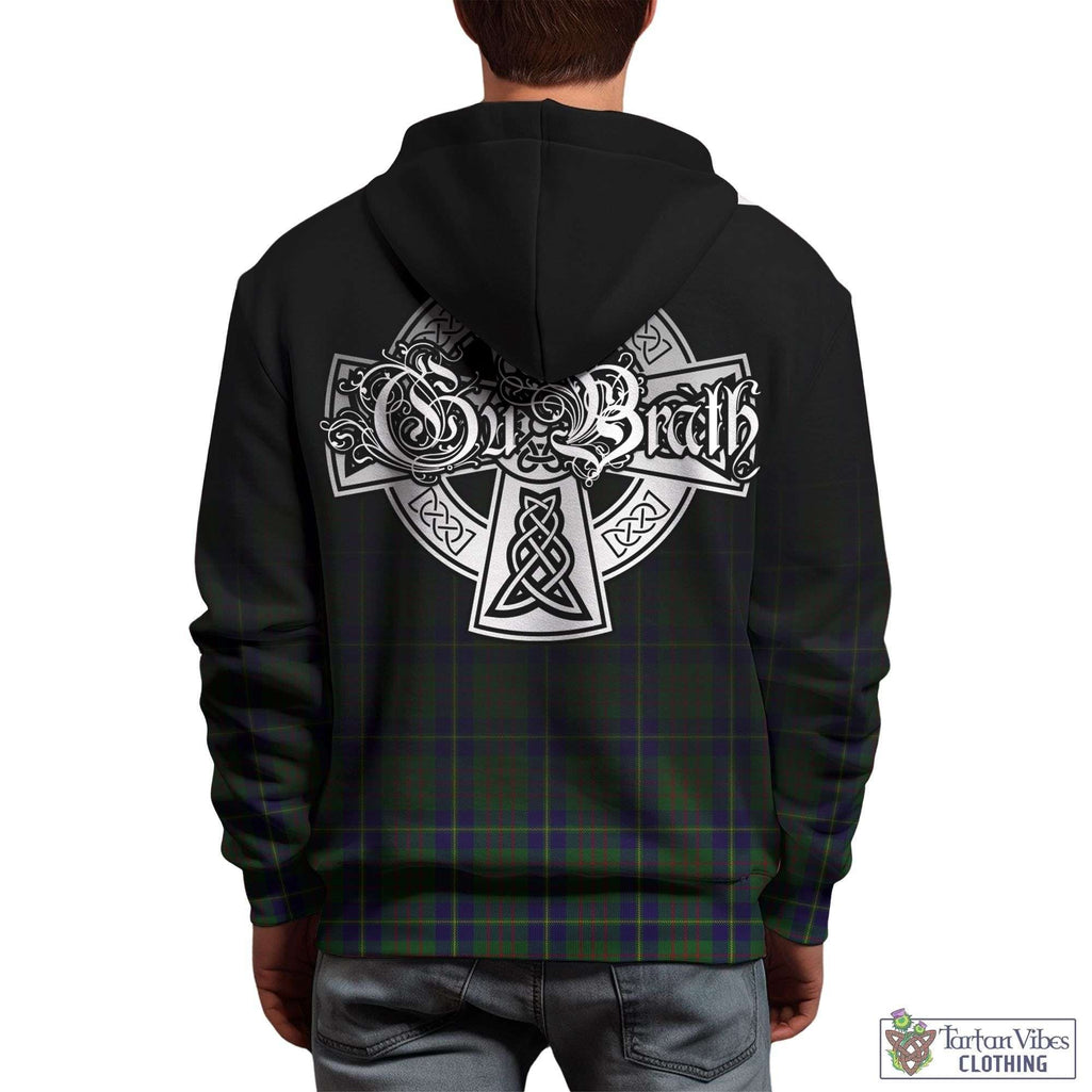 Tartan Vibes Clothing Cameron of Lochiel Hunting Tartan Hoodie Featuring Alba Gu Brath Family Crest Celtic Inspired