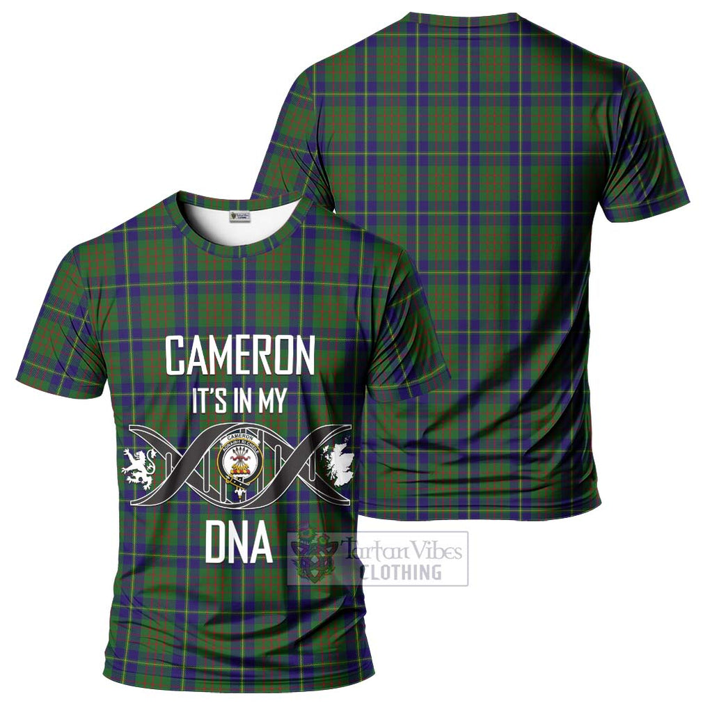 Cameron of Lochiel Hunting Tartan T-Shirt with Family Crest DNA In Me Style - Tartan Vibes Clothing