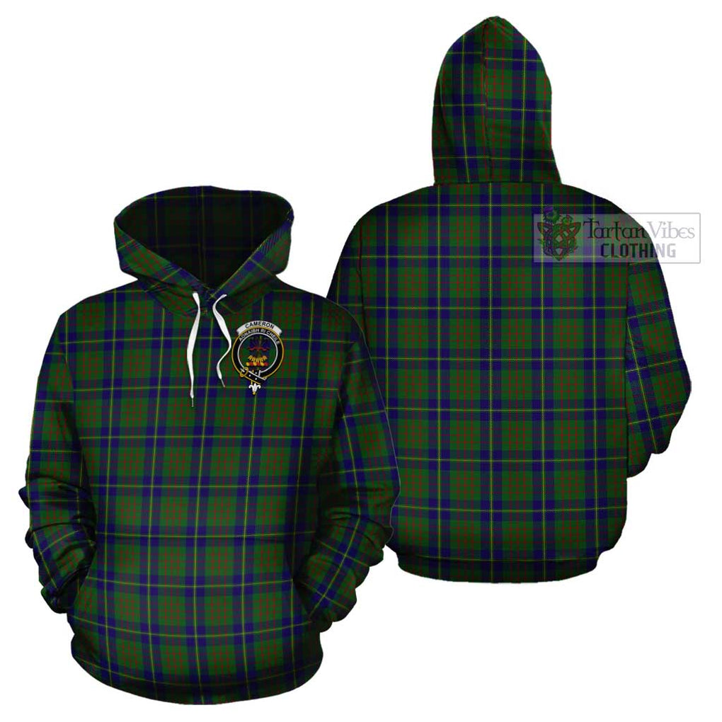 Cameron of Lochiel Hunting Tartan Cotton Hoodie with Family Crest Pullover Hoodie - Tartan Vibes Clothing