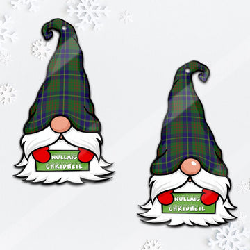 Cameron of Lochiel Hunting Gnome Christmas Ornament with His Tartan Christmas Hat