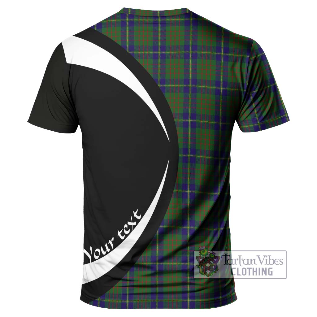 Tartan Vibes Clothing Cameron of Lochiel Hunting Tartan T-Shirt with Family Crest Circle Style