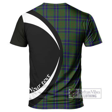 Cameron of Lochiel Hunting Tartan T-Shirt with Family Crest Circle Style