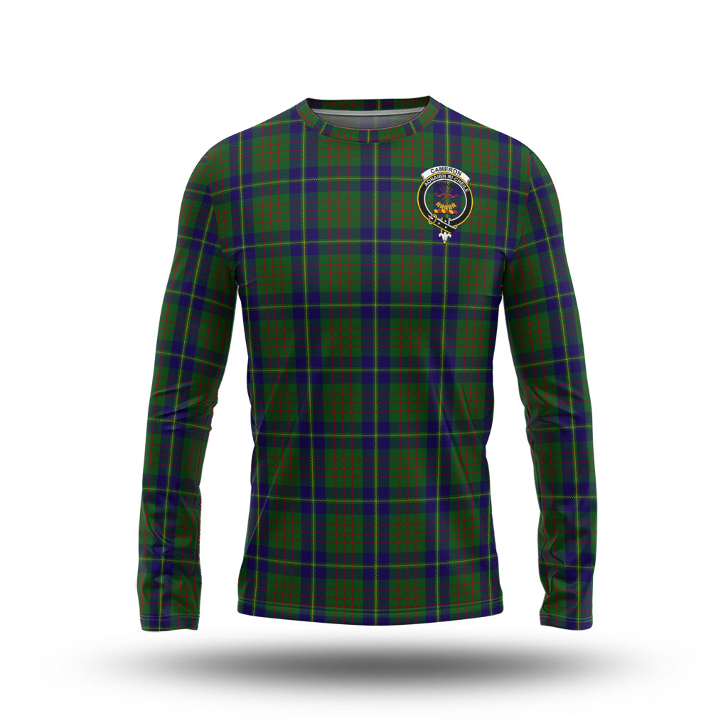 cameron-of-lochiel-hunting-tartan-long-sleeve-t-shirt-with-family-crest