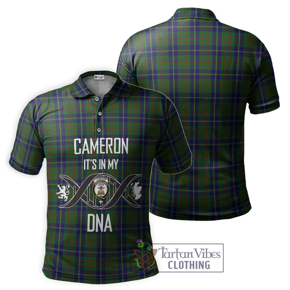 Cameron of Lochiel Hunting Tartan Polo Shirt with Family Crest DNA In Me Style - Tartanvibesclothing Shop