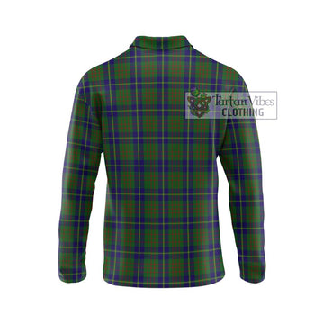 Cameron of Lochiel Hunting Tartan Long Sleeve Polo Shirt with Family Crest DNA In Me Style