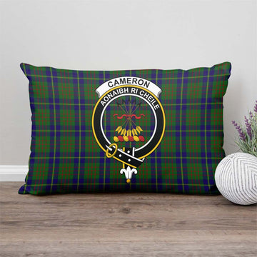 Cameron of Lochiel Hunting Tartan Pillow Cover with Family Crest