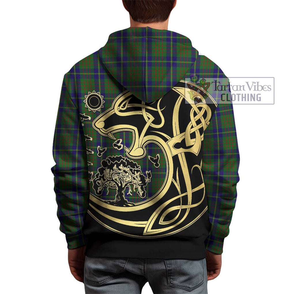 Cameron of Lochiel Hunting Tartan Hoodie with Family Crest Celtic Wolf Style - Tartan Vibes Clothing