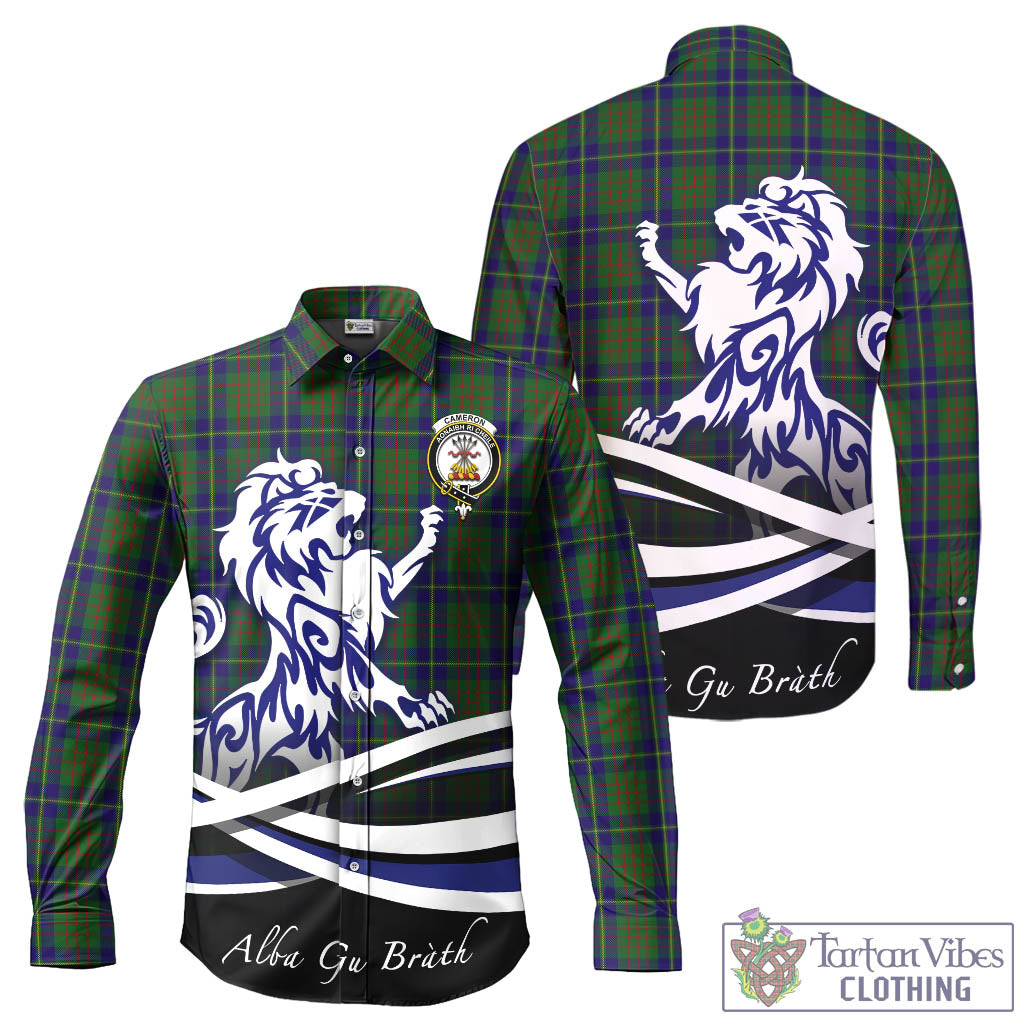 cameron-of-lochiel-hunting-tartan-long-sleeve-button-up-shirt-with-alba-gu-brath-regal-lion-emblem