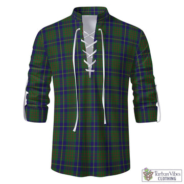 Cameron of Lochiel Hunting Tartan Men's Scottish Traditional Jacobite Ghillie Kilt Shirt